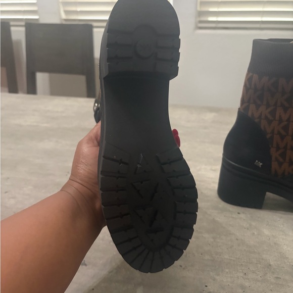 Michael Kors Black and Brown Lace-Up Boots - Picture 3 of 3